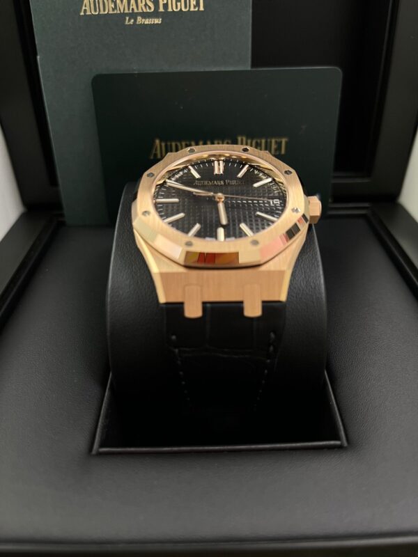 Audemars Piguet Royal Oak 41mm Rose Gold Black Dial 15510OR.OO.D002CR.02 - Image 7