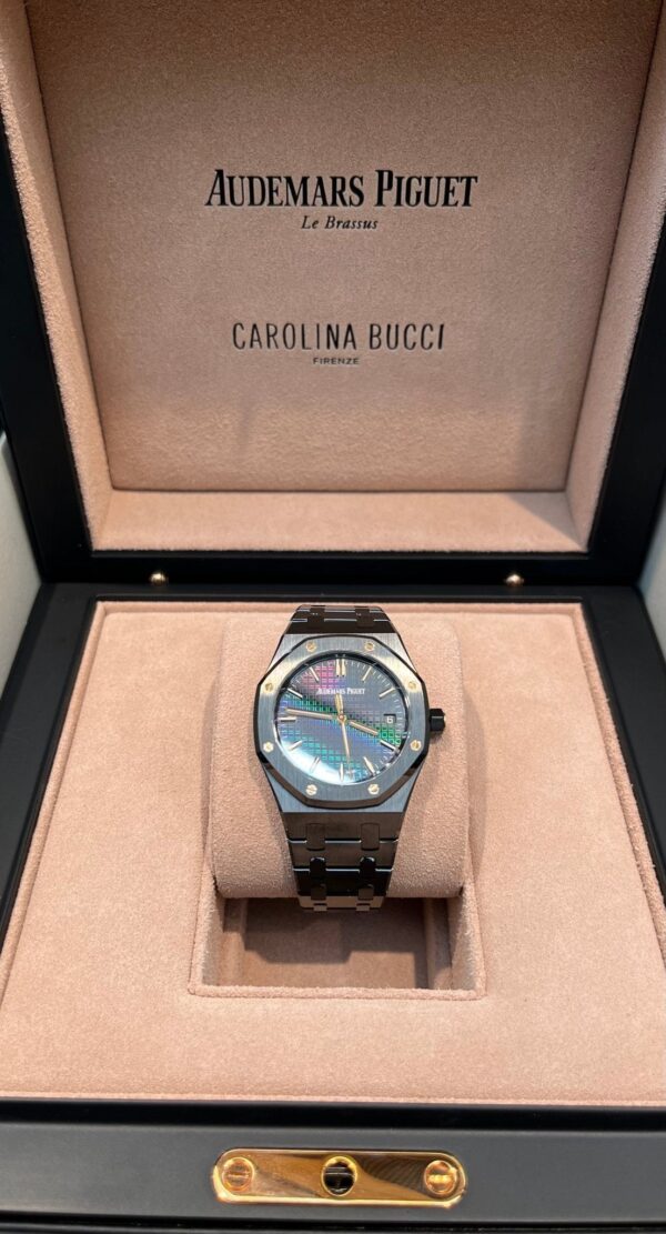 Audemars Piguet Royal Oak Black Ceramic Rainbow Dial Limited Edition 77350CE.OO.1266CE.02.A - Image 10