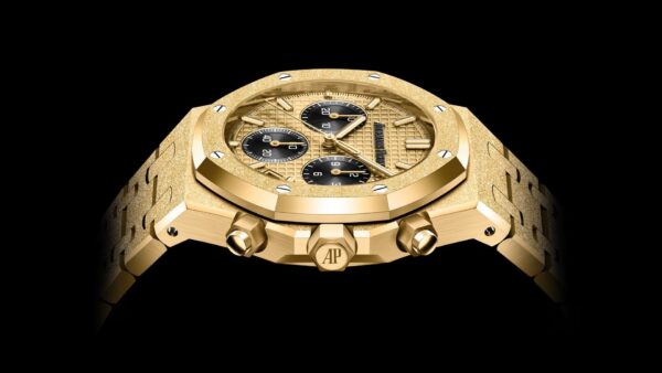 Audemars Piguet Royal Oak Chronograph Frosted Yellow Gold Black Subdials Reference # 26240BA.GG.1324BA.01 - Image 5