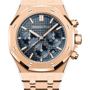Audemars Piguet Royal Oak Chronograph Selfwinding Chronograph Blue Dial Rose gold 38mm Reference # 26715OR.OO.1356OR.01