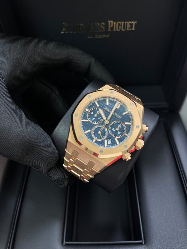 Audemars Piguet Royal Oak Chronograph Selfwinding Chronograph Blue Dial Rose gold 38mm Reference # 26715OR.OO.1356OR.01 - Image 3