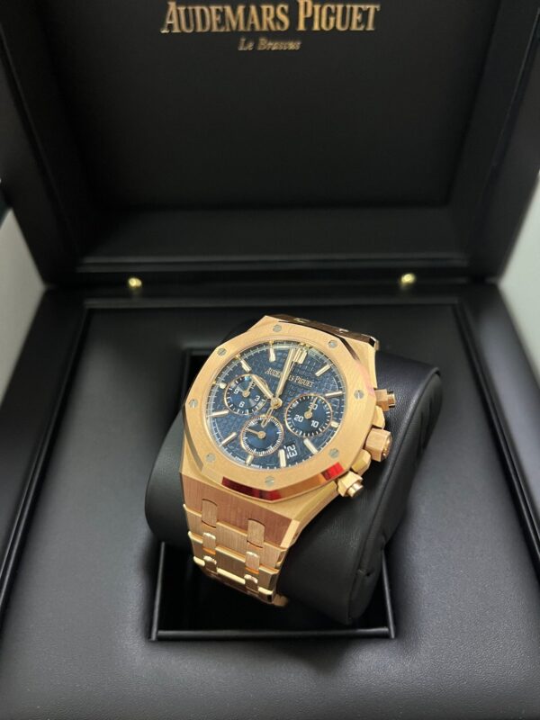Audemars Piguet Royal Oak Chronograph Selfwinding Chronograph Blue Dial Rose gold 38mm Reference # 26715OR.OO.1356OR.01 - Image 2