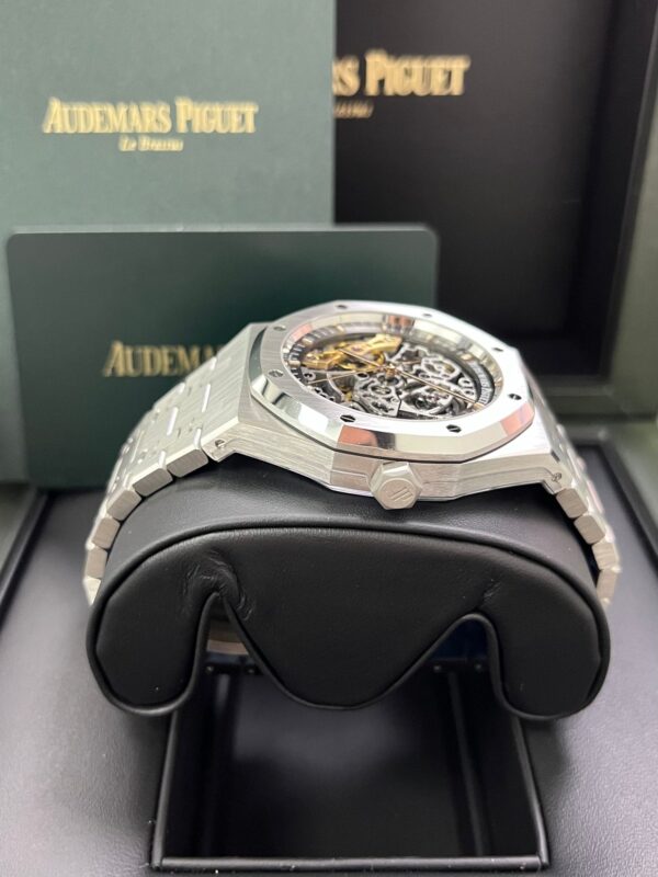 Audemars Piguet Royal Oak Double Balance Wheel Openwork/ Stainless Steel/ Skeleton Dial (Ref#15407ST.OO.1220ST.01) - Image 8