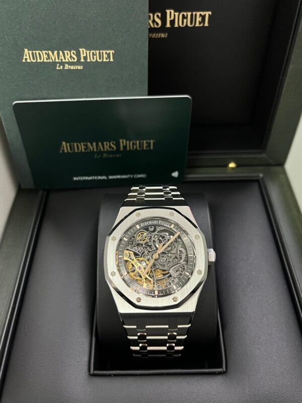 Audemars Piguet Royal Oak Double Balance Wheel Openwork/ Stainless Steel/ Skeleton Dial (Ref#15407ST.OO.1220ST.01) - Image 2