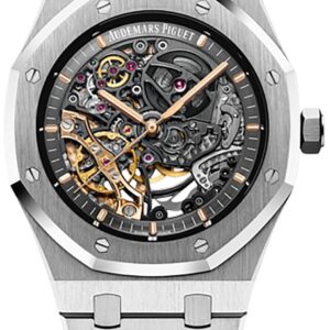 Audemars Piguet Royal Oak Double Balance Wheel Openwork/ Stainless Steel/ Skeleton Dial (Ref#15407ST.OO.1220ST.01)