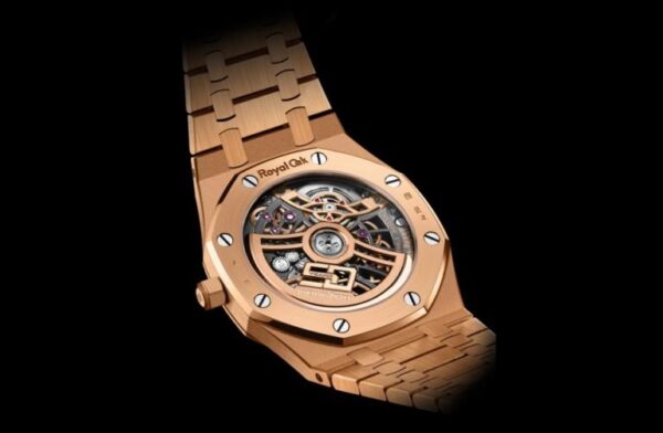 Audemars Piguet Royal Oak Openworked "Jumbo" Extra-Thin Squelette Rose Gold "50th Anniversary" Reference # 16204OR.OO.1240OR.01 - Image 5