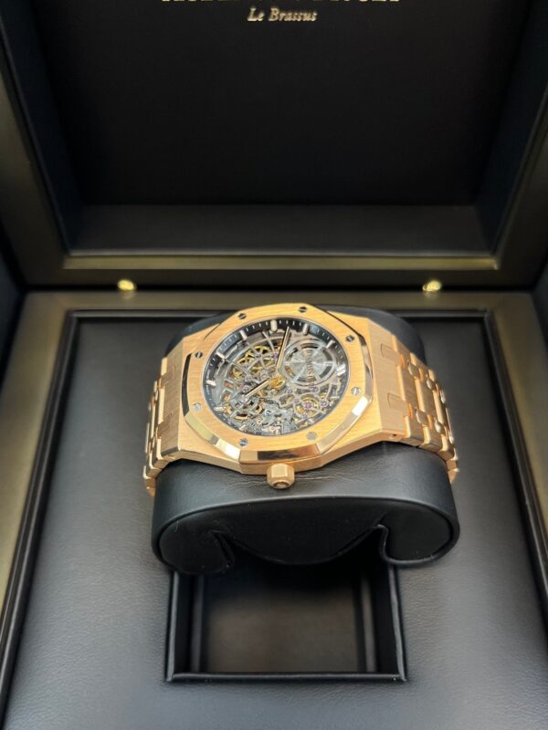 Audemars Piguet Royal Oak Openworked "Jumbo" Extra-Thin Squelette Rose Gold "50th Anniversary" Reference # 16204OR.OO.1240OR.01 - Image 10