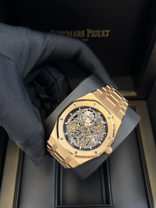 Audemars Piguet Royal Oak Openworked "Jumbo" Extra-Thin Squelette Rose Gold "50th Anniversary" Reference # 16204OR.OO.1240OR.01 - Image 3