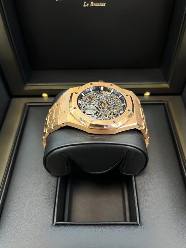 Audemars Piguet Royal Oak Openworked "Jumbo" Extra-Thin Squelette Rose Gold "50th Anniversary" Reference # 16204OR.OO.1240OR.01 - Image 9