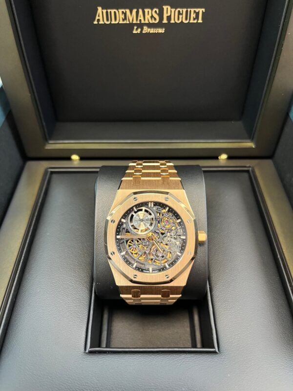 Audemars Piguet Royal Oak Openworked "Jumbo" Extra-Thin Squelette Rose Gold "50th Anniversary" Reference # 16204OR.OO.1240OR.01 - Image 6