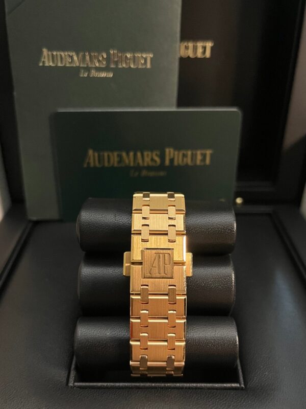 Audemars Piguet Royal Oak Lady 37mm Rose Gold Diamond Bezel Grey Dial 15451OR.ZZ.1256OR.02 - Image 7