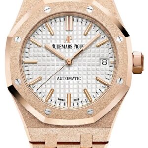Audemars Piguet Royal Oak Lady Ladies 37mm Frosted Rose Gold White Dial 15454OR.GG.1259OR.01