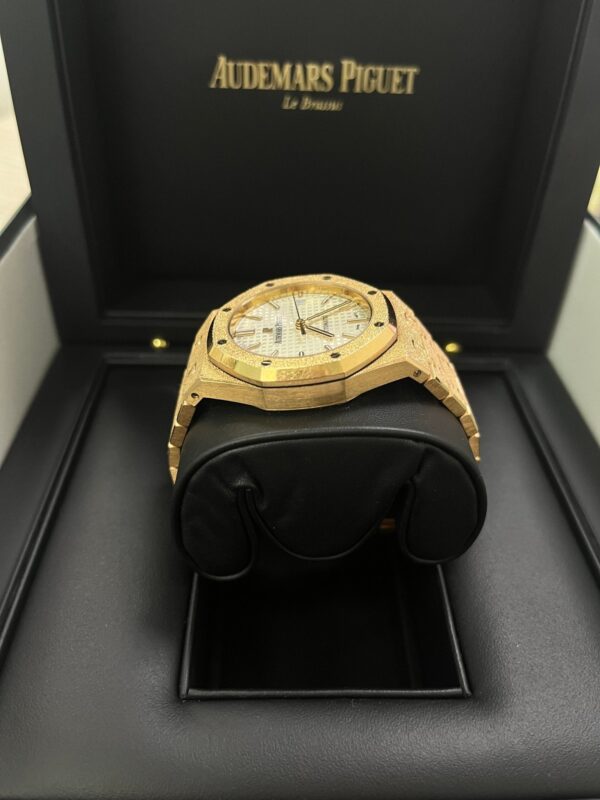 Audemars Piguet Royal Oak Lady Ladies 37mm Frosted Rose Gold White Dial 15454OR.GG.1259OR.01 - Image 3