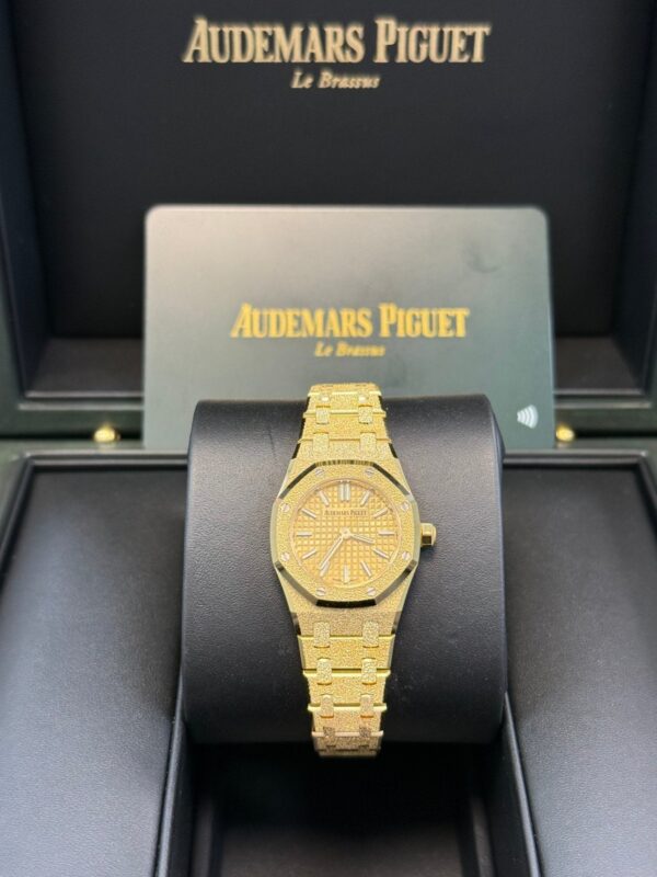 Audemars Piguet Royal Oak Mini Frosted Yellow Gold Quartz 67630BA.GG.1312BA.01 - Image 6