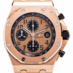 Audemars Piguet Royal Oak Offshore Selfwinding Chronograph / 18k Rose Gold/ Pink Toned Dial / Black Sub-Dials (Ref#26470OR.OO.1000OR.01)