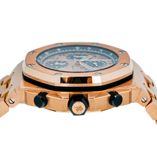 Audemars Piguet Royal Oak Offshore Selfwinding Chronograph / 18k Rose Gold/ Pink Toned Dial / Black Sub-Dials (Ref#26470OR.OO.1000OR.01) - Image 3