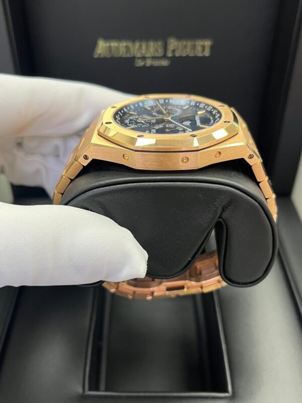 Audemars Piguet Royal Oak Perpetual Calendar/ 18k Rose Gold/ Blue Dial/ Blue Sub-Dials (Ref#26574OR.OO.1220OR.02) - Image 5