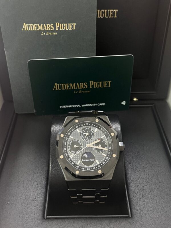 Audemars Piguet Royal Oak Perpetual Calendar/ Black Ceramic/ Black Dial/ Black Sub_Dials/ Black Ceramic Bezel (Ref#26579CE.OO.1225CE.01) - Image 6