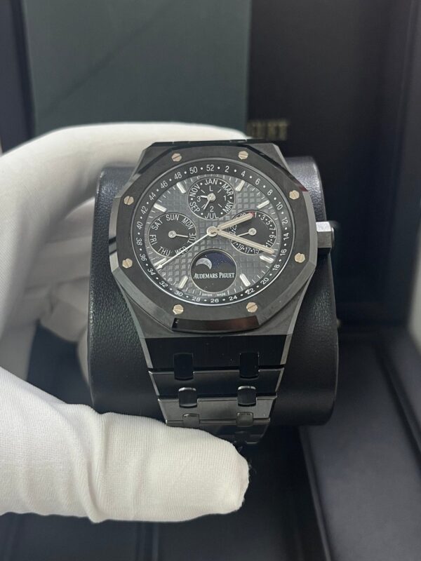 Audemars Piguet Royal Oak Perpetual Calendar/ Black Ceramic/ Black Dial/ Black Sub_Dials/ Black Ceramic Bezel (Ref#26579CE.OO.1225CE.01) - Image 15