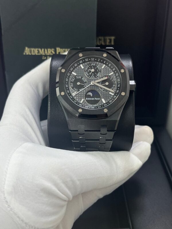 Audemars Piguet Royal Oak Perpetual Calendar/ Black Ceramic/ Black Dial/ Black Sub_Dials/ Black Ceramic Bezel (Ref#26579CE.OO.1225CE.01) - Image 12