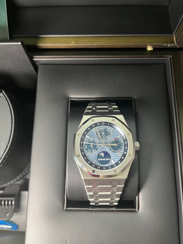 Audemars Piguet Royal Oak Perpetual Calendar Blue Dial Steel 41mm Reference 26574ST.OO.1220ST.03 - Image 5