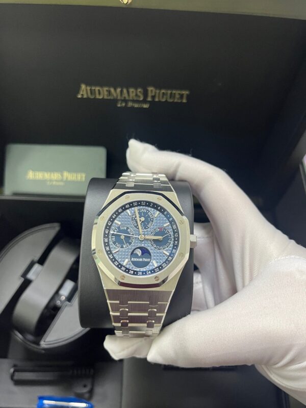 Audemars Piguet Royal Oak Perpetual Calendar Blue Dial Steel 41mm Reference 26574ST.OO.1220ST.03 - Image 9