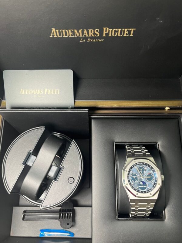 Audemars Piguet Royal Oak Perpetual Calendar Blue Dial Steel 41mm Reference 26574ST.OO.1220ST.03 - Image 4
