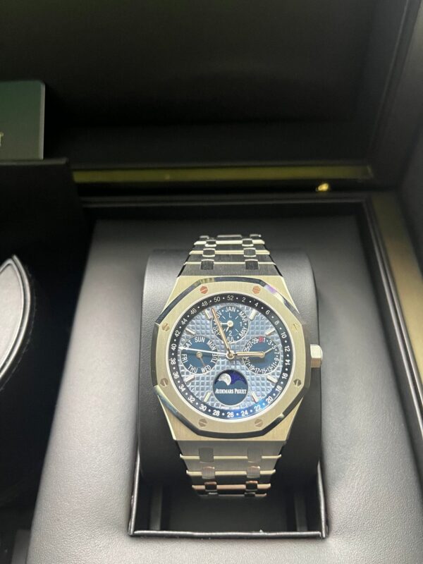 Audemars Piguet Royal Oak Perpetual Calendar Blue Dial Steel 41mm Reference 26574ST.OO.1220ST.03 - Image 7