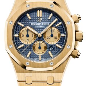Audemars Piguet Royal Oak Selfwinding Chronograph 41mm/ 18k Yellow Gold/ Blue Dial/ Yellow Sub-Dials (Ref # 26331BA.OO.1220BA.01)