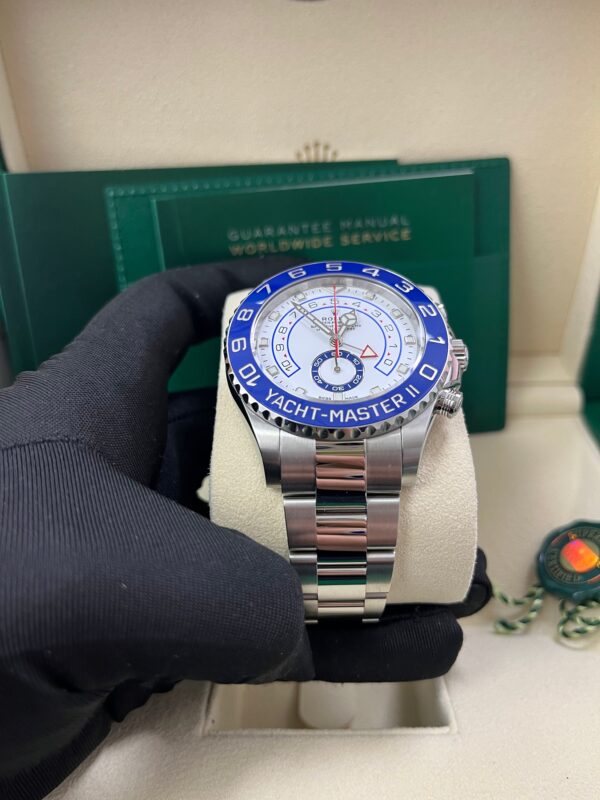 Rolex Yacht-Master II Stainless Steel - Matte White Mercedes Dial (Ref# 116680) - Image 2