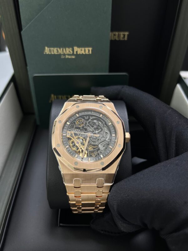 Audemars Piguet Royal Oak Rose Gold 41mm Double Balance Wheel Openwork Skeleton (Ref # 15407OR.OO.1220OR.01) - Image 6