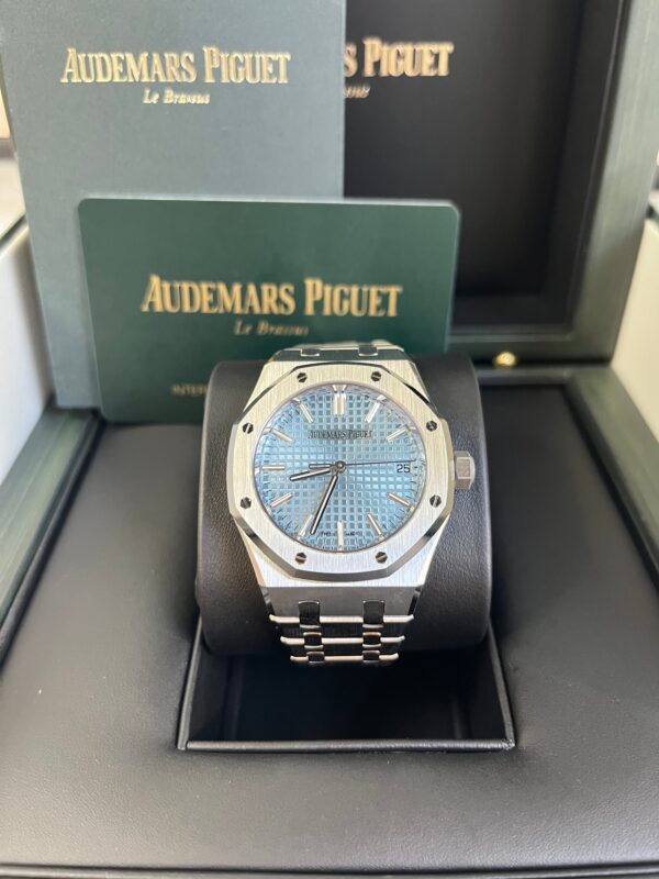 Audemars Piguet Royal Oak Selfwinding "50th Anniversary" 37mm Ice Blue Dial - Reference # 15550st - Image 2