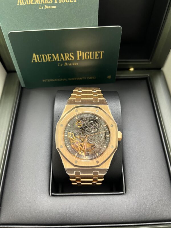 Audemars Piguet Royal Oak Rose Gold 41mm Double Balance Wheel Openwork Skeleton (Ref # 15407OR.OO.1220OR.01) - Image 10