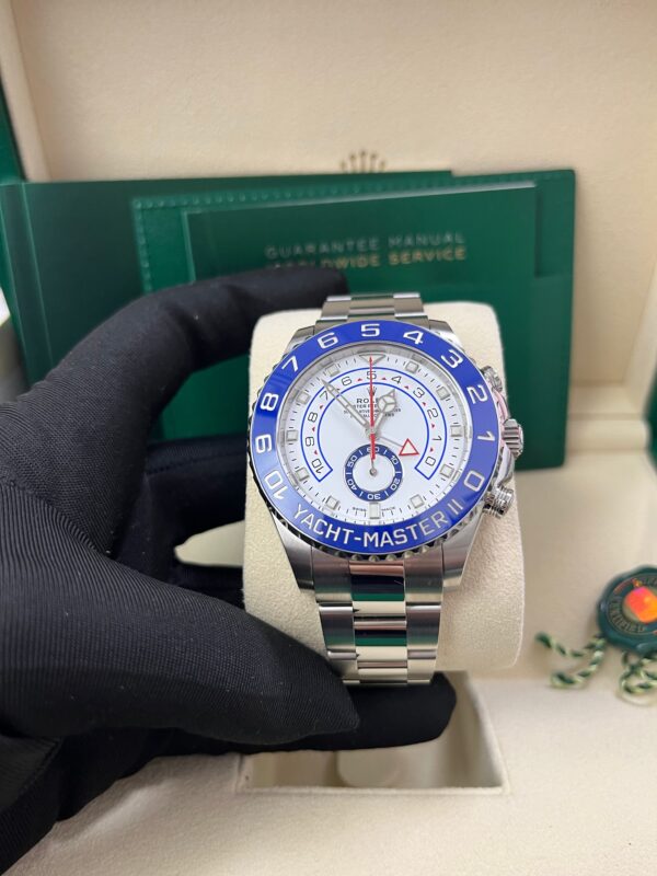 Rolex Yacht-Master II Stainless Steel - Matte White Mercedes Dial (Ref# 116680) - Image 3