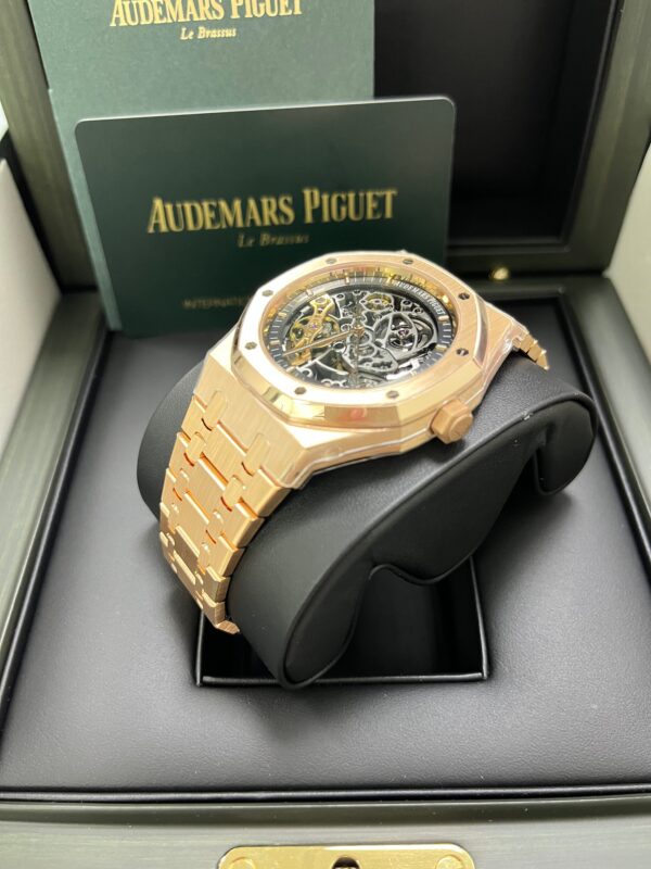 Audemars Piguet Royal Oak Rose Gold 41mm Double Balance Wheel Openwork Skeleton (Ref # 15407OR.OO.1220OR.01) - Image 15