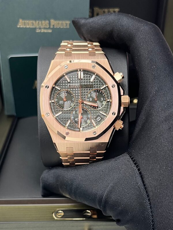 Audemars Piguet Royal Oak Chronograph 41mm Rose Gold Green Dial 26240or.oo.1320or.08 - Image 3