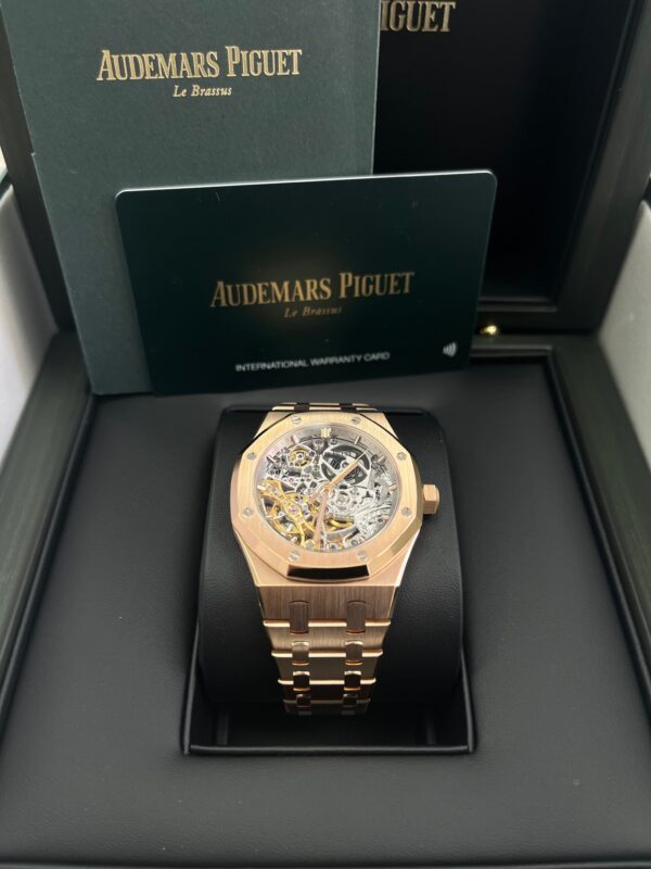 Audemars Piguet Royal Oak - 37mm Skeleton Rose Gold - Double Balance Wheel Openworked -PreOwned (Ref# 15467OR.OO.1256OR.01) - Image 4