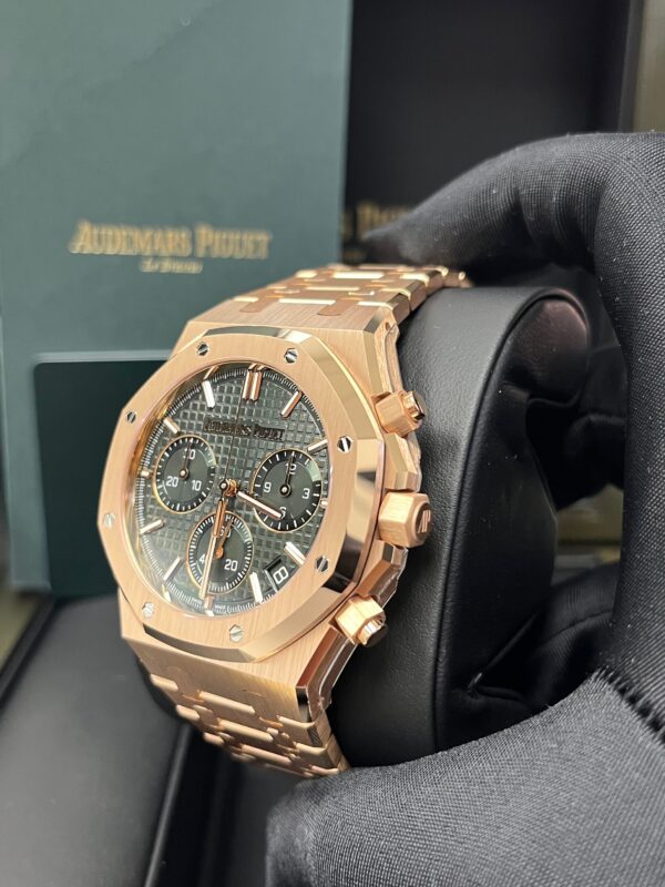 Audemars Piguet Royal Oak Chronograph 41mm Rose Gold Green Dial 26240or.oo.1320or.08 - Image 12
