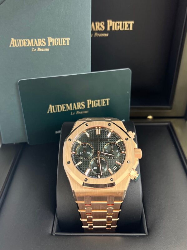 Audemars Piguet Royal Oak Chronograph 41mm Rose Gold Green Dial 26240or.oo.1320or.08 - Image 5