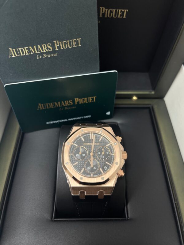 Audemars Piguet ROYAL OAK SELFWINDING CHRONOGRAPH “50TH ANNIVERSARY” Black Dial Black alligator strap 26240OR.OO.D002CR.01 - Image 2