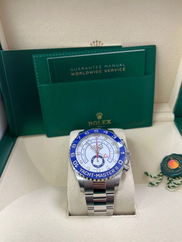Rolex Yacht-Master II Stainless Steel - Matte White Mercedes Dial (Ref# 116680) - Image 4