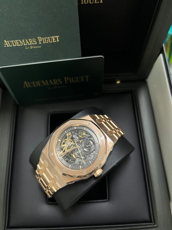 Audemars Piguet Royal Oak Rose Gold 41mm Double Balance Wheel Openwork Skeleton (Ref # 15407OR.OO.1220OR.01) - Image 14