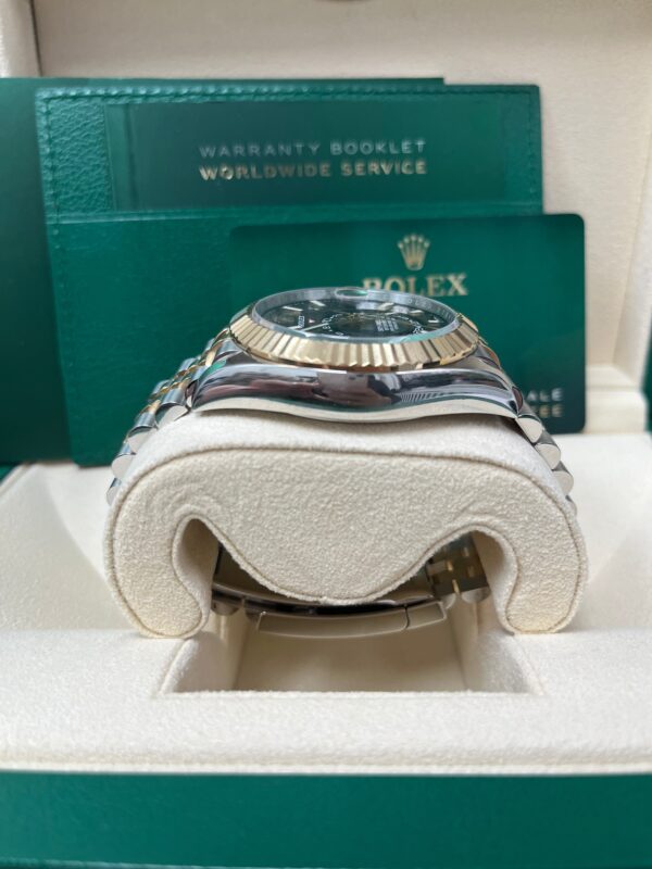Rolex Yellow Rolesor Sky-Dweller Watch - Black Index Dial - Jubilee Bracelet (Ref # 326933) - Image 3