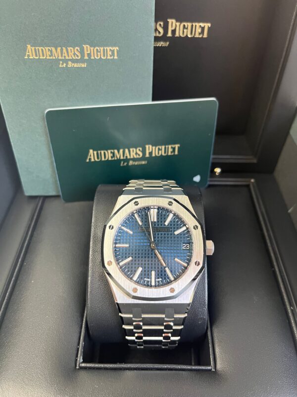Audemars Piguet Royal Oak Selfwinding "50TH ANNIVERSARY" BLUE DIAL STAINLESS STEEL 41MM 15510ST.OO.1320ST.01 - Image 7