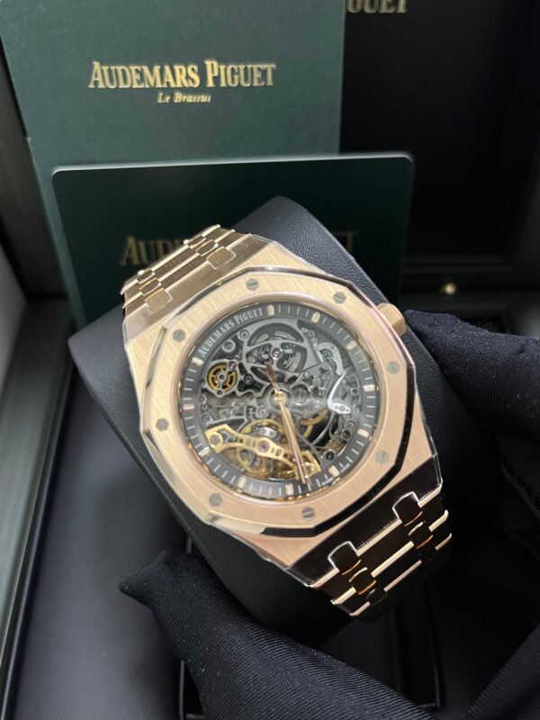 Audemars Piguet Royal Oak Rose Gold 41mm Double Balance Wheel Openwork Skeleton (Ref # 15407OR.OO.1220OR.01) - Image 5