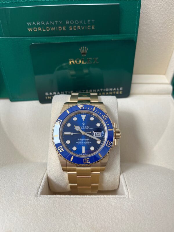 Rolex Yellow Gold Submariner Date Watch - Blue Bezel - Blue Dial - (REF# 126618LB) - Image 3