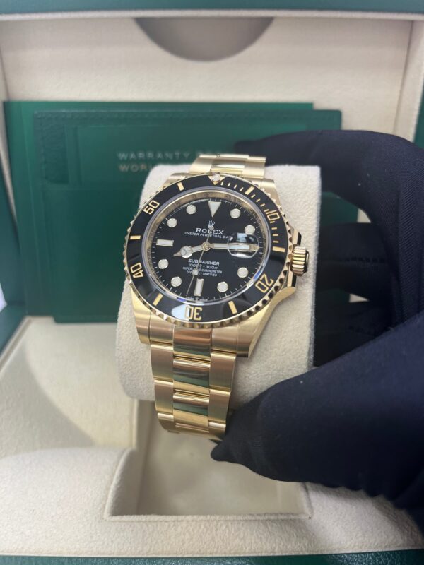 Rolex Yellow Gold Submariner Date Watch - Black Dial (Ref # 126618LN) - Image 7