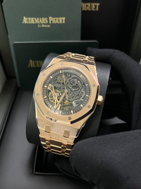 Audemars Piguet Royal Oak Rose Gold 41mm Double Balance Wheel Openwork Skeleton (Ref # 15407OR.OO.1220OR.01) - Image 3