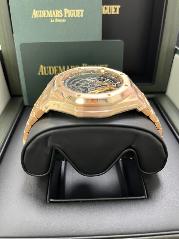 Audemars Piguet Royal Oak Rose Gold 41mm Double Balance Wheel Openwork Skeleton (Ref # 15407OR.OO.1220OR.01) - Image 11