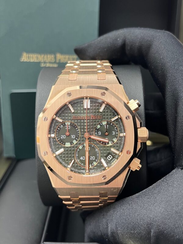 Audemars Piguet Royal Oak Chronograph 41mm Rose Gold Green Dial 26240or.oo.1320or.08 - Image 11